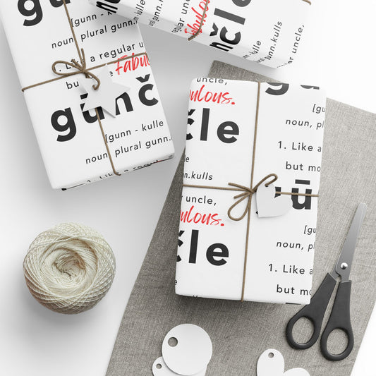 gūnčle Design Wrapping Paper [White]: Celebrate Fabulousness in Style