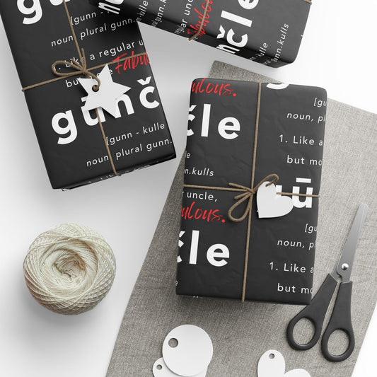 gūnčle Design Wrapping Paper [Black]: Celebrate Fabulousness in Style